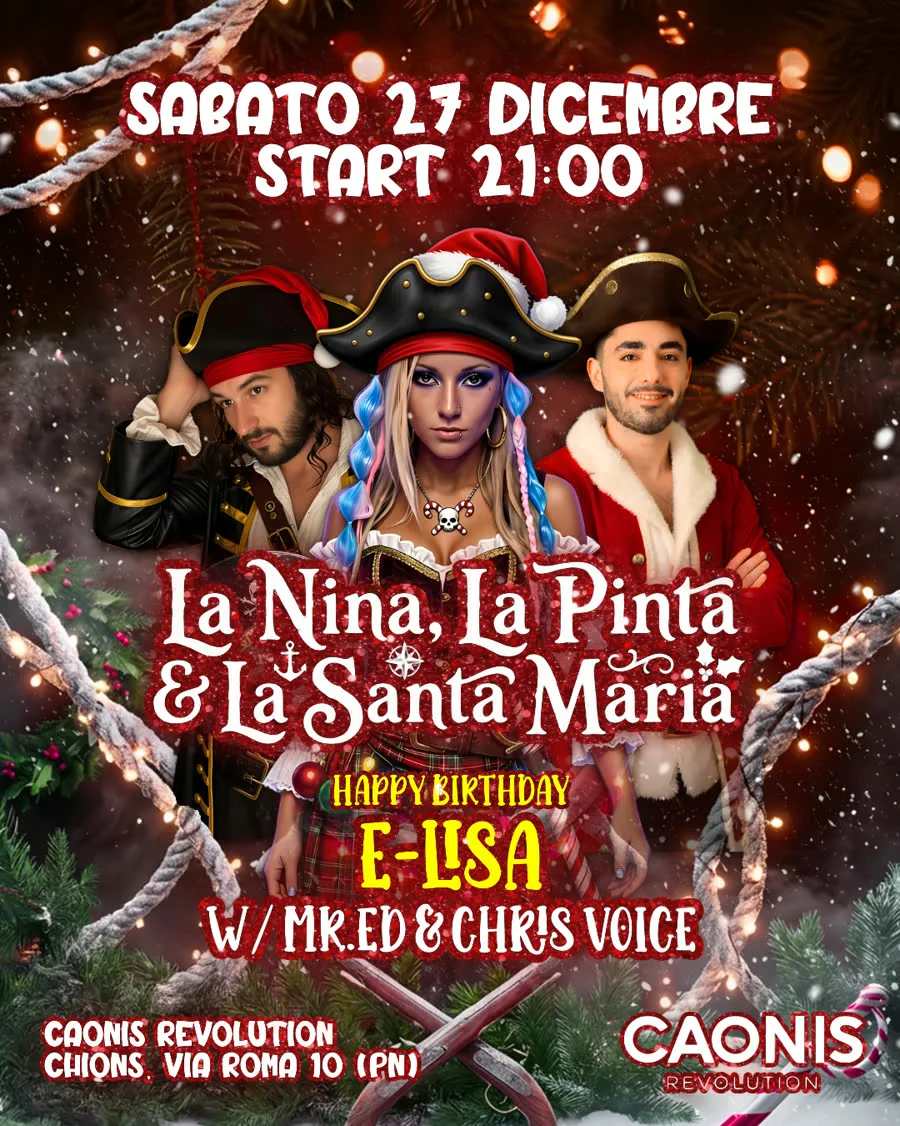 Caonis: La Niña, la Pinta & la Santa María, event poster